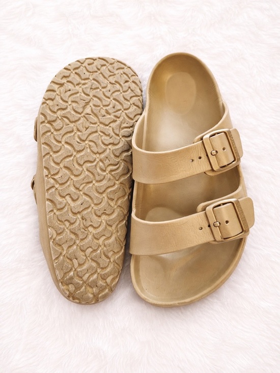 Birkenstock Shoes - Birkenstock Arizona Essentials EVA Glamour Gold Sandals Women’s Size 12